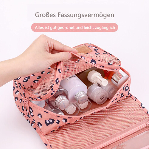 Progettata per le donne, questa trousse da viaggio da appendere è realizzata in materiale morbido e imbottito, resistente all'acqua, durevole e 2