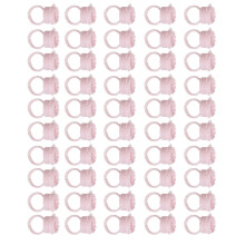 50pcs Pink Ink Ring Cups for Lash Glue, 17mm Diameter, Adjustable