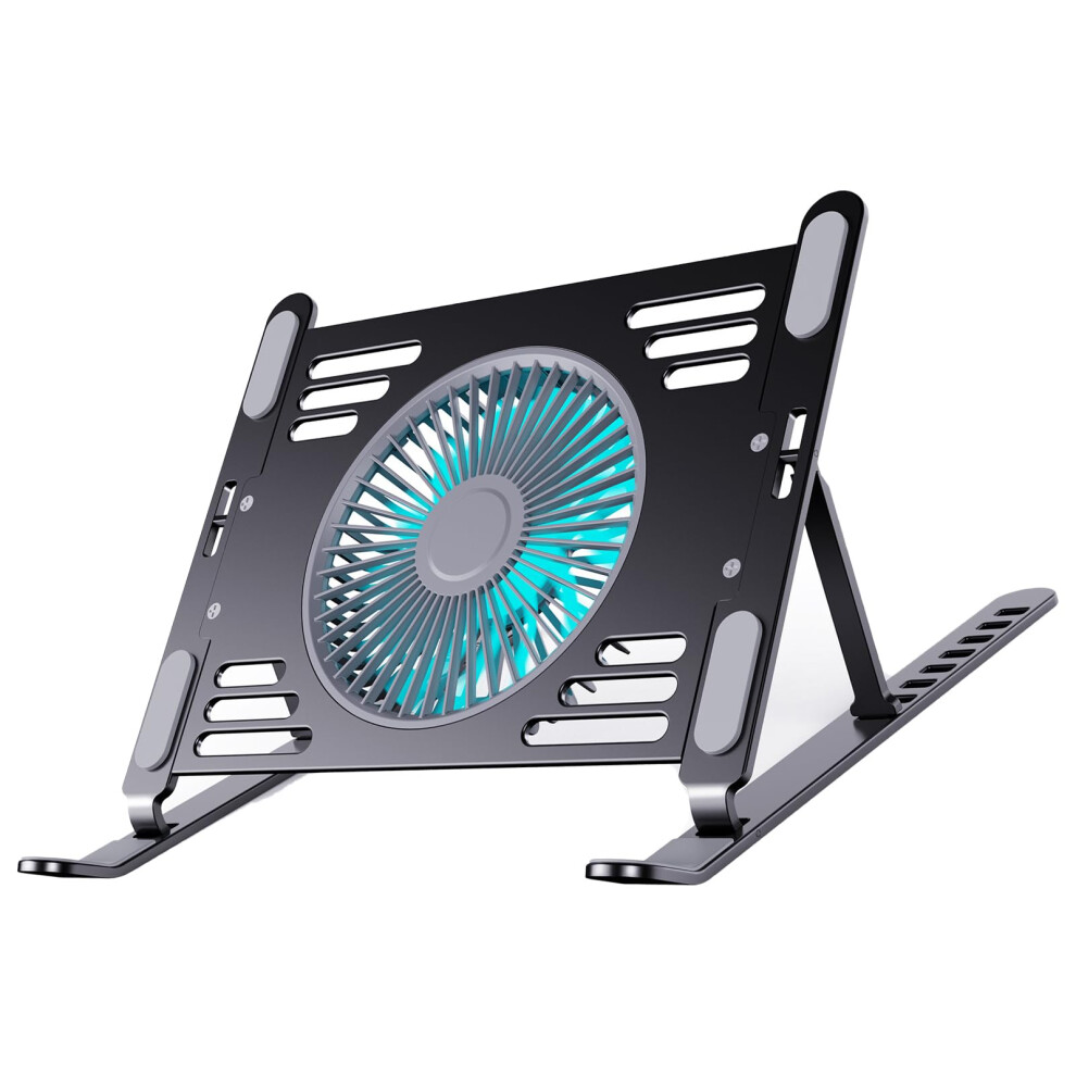 Laptop Cooling Pad Ergonomic, Aluminum Surfaces, Multiangle Pad, Quiet Operation, Black 9426802682014