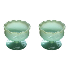 Floral Embossed Glass Dessert Bowl 240ml Capacity Food Safe-2