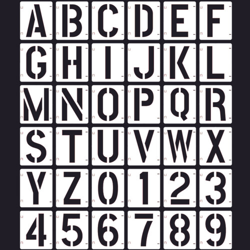 36 stuks letter en nummer PET-stencils herbruikbare 1