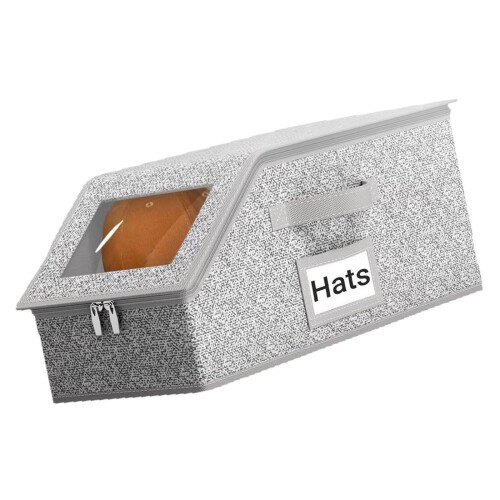 Space Saving Cloth Caps Holder with Clear Window Organiser