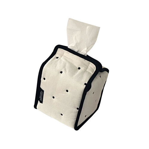 Stylish Striped Fabric Standing Tissue Holder With Removable-2