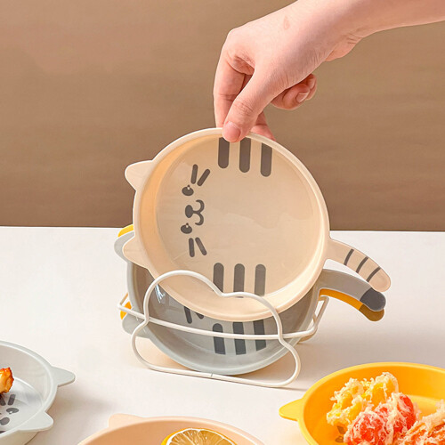 Snack-Teller im Katzen-Design mit rutschfester Unterseite, 2