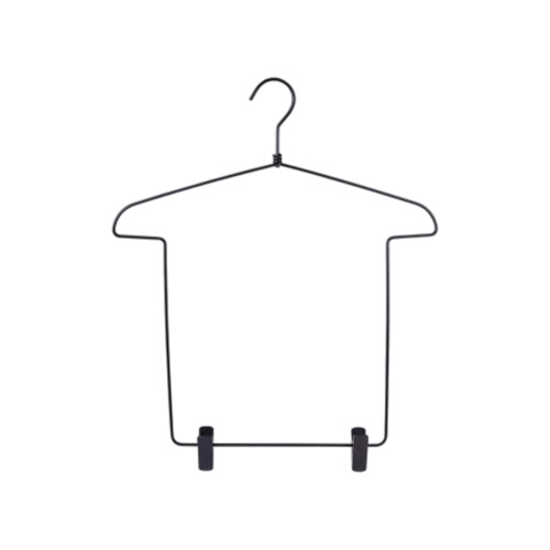 Black Space Efficient Wardrobes Clothes Hanger-Style A