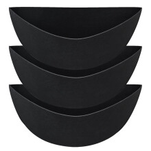 Reusable Felt Flower Pot Liner Half Circle Hanging Basket Breathable Garden Planter, 3pcs 12in