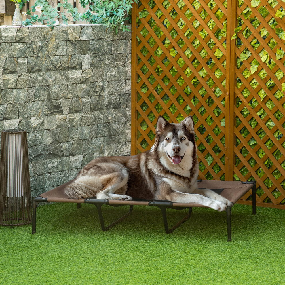 Pawhut Elevated Dog Bed Cooling Raised Pet Cot For Indoor Outdoor Use, Xx Large