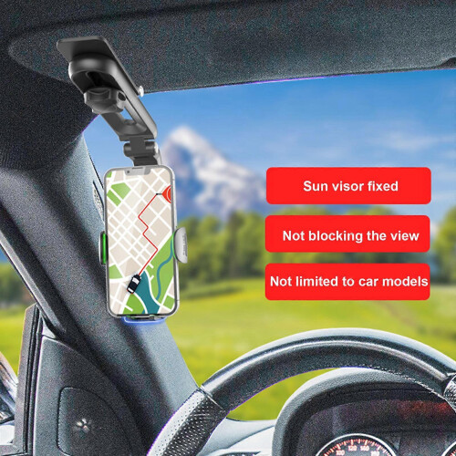 (Green) Rotatable and Retractable Car Phone Holder 1