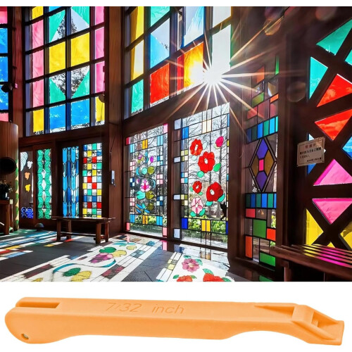 Stained Glass Foiling Tool with Copper Foil Applicator, Smooth Application, Fits Multiple Tape Sizes, Orange 1