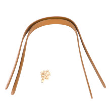 Manico in pelle per borse, ricambio per borse, manici in ecopelle con finiture in bronzo, fori a scatto per una facile installazione, borsa