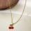 Delicate Strawberry/Cherry Pendant Necklace-Small cherry 5
