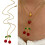 Delicate Strawberry/Cherry Pendant Necklace-Small cherry 3