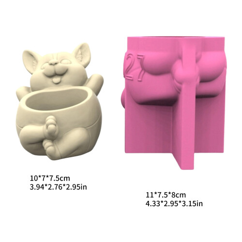 Jardinière créative pour chien, moule en Silicone robuste pour 2