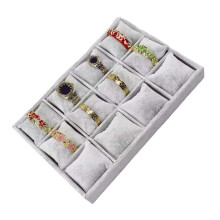 Stapelbare Schmuck-Organizer aus Flanell mit 12-Eisblumensamt