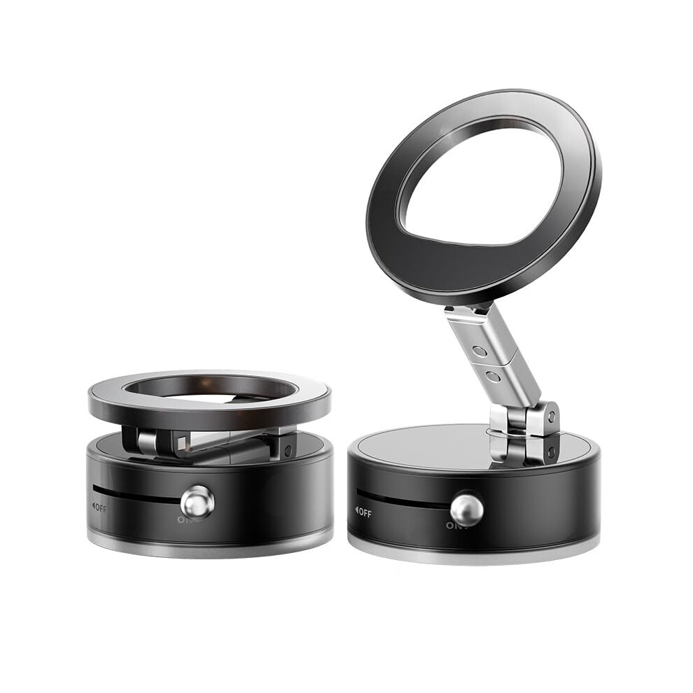 Vacuum Magnetic Car Phone Holder 360Rotatable 96Lbs Suction Cup Mount Magsafe Compatible With Iphone Android A7black 9347817927177