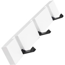 Modern Coat Rack, Space-Saving Wall Mounted Coat Hooks With Natural Wood Plate, Retractable Hooks For Kitchen, Bedroom, Bathroom, Office