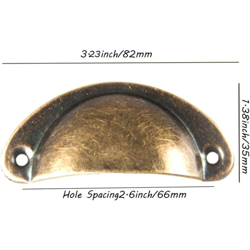 Antique Cabinet Handles, Vintage Shell Shape Drawer Pulls for Wide Application, Elegant Style Smooth Surface Easy Installation 1