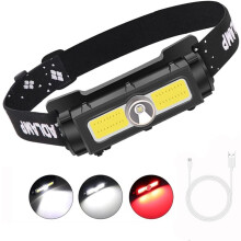 Linterna frontal Super Bright XPG+COB, diseño de doble fuente de luz de 20000 lúmenes, desmontable magnéticamente para un fácil manejo,
