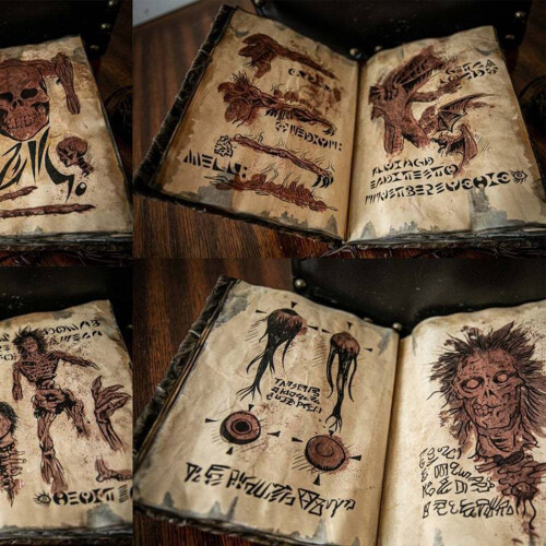 Necronomicon Decor Δερμάτινο βιβλίο ξορκιών Ταινία τρόμου Συλλεκτικά μυθολογικά 2