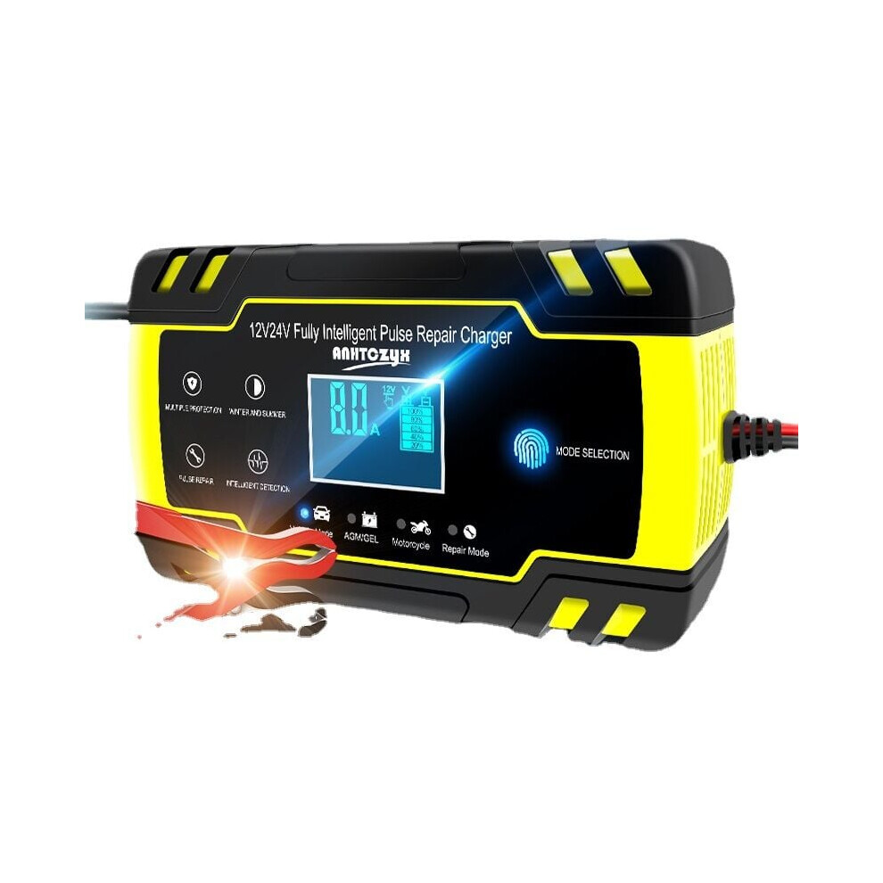 Visualized Charging For Cars Lawn Mowers, 12V/24V 8A Smart Battery Charger Maintainer, Multiple Safety Protections Ensure Worry-Free Operation, With 9405630826623