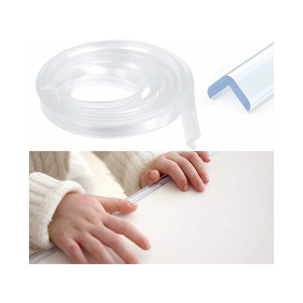 Furniture Bumpers for Child Safety, Transparent Silicone Edge Protector Strip with Strong Adhesive for Comprehensive Baby Proofing, Non-Toxic &
