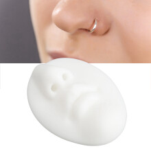 Silicone Nasenmodell 90x65mm Wiederverwendbar Piercing- und Schmuckdisplay Weiß
