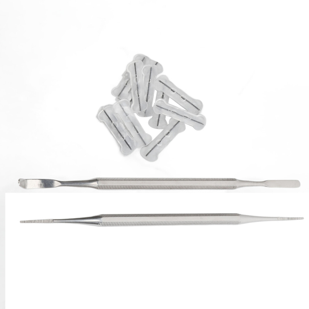 10pcs Ingrown Toenail Corrector Kit, 20mm Strips & Double Ended File