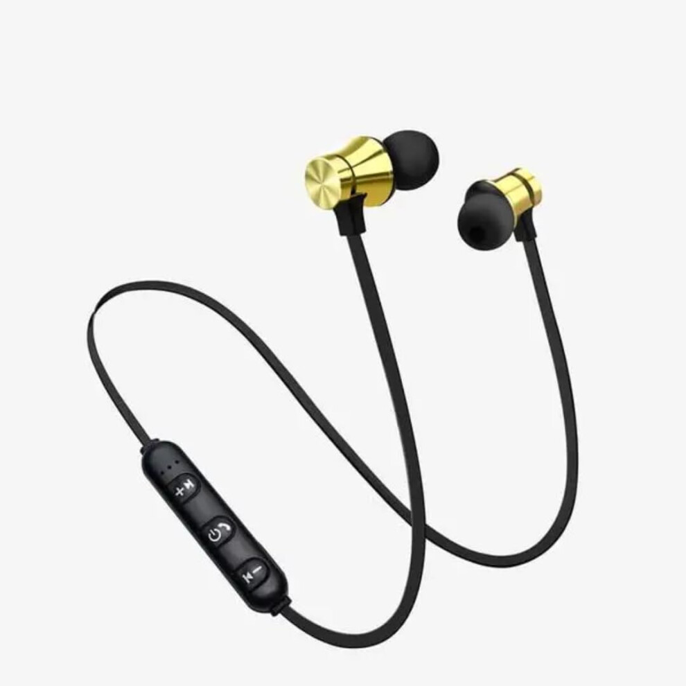 Wireless Earbuds Magnetic Neckband Inear Bluetooth Earphones With Microphone Ipx6 Sweatproof Deep Bass Lightweight Gold 9347817929171