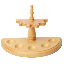 Wooden Pipe Stand for 5 Pipes, Handmade Solid Wood Pipe Display Rack, Smoking Pipe Accessories, Men's Gift Idea