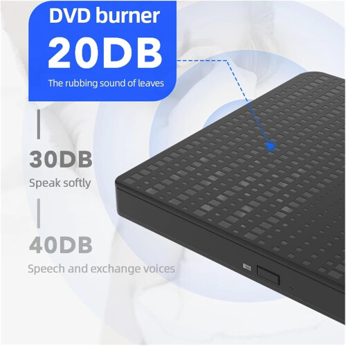 External CD DVD Drive USB 3.0 TypeC Dual Interface Ultra Slim Speed 5Gbps for Laptop PC Mac 1