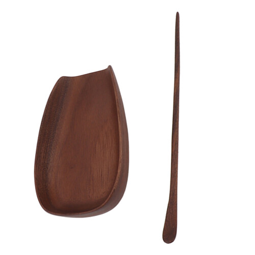 Tee-Utensil aus Walnussholz, Teelöffel, 1