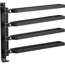Barres porte-serviettes pivotantes en alliage d'aluminium, antirouille et résistantes à la corrosion, rotation à 180 degrés, conception peu