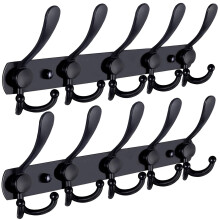 Heavy Duty Modern Wall Coat Rack, Rustproof Aluminum Alloy Space-saving Wall Coat Hook, Perfect For Hanging Coats, Clothes, Towels, Purses, Hats, Bags