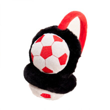 Fluffy Ear Muffs for Girls and Boys, Cute Design Winter Ear Warmers with Football Accent, Windproof & Warm Plush Earmuffs for Cold Weather Protection,