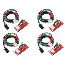 4 Peças Impressora 3D Fim de Curso Painel de Controle Mecânico Peças Interruptor de Limite RAMPS 1.4 com Cabo de Conexão de 3 Pinos de 70 cm