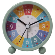 Cute Gift for Kids, High Quality Analog Clock for Kids, Easy to Read Time Learning Aid, Metal Frame Decorative Clock for Kids Rooms and Classrooms
