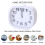 Ascending Beep Sounds Multi-Function Clock, Loud Alarm Sturdy Plastic Frame Silent Sweeping Movement for Children Room Classroom 4