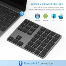 Bluetooth Number Pad, Wireless Numeric Keypad With Ergonomic Tilt And Slim Aluminum Design For Convenient Financial Data Entry