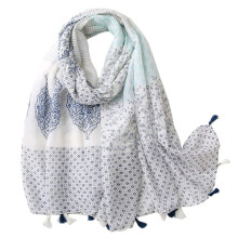 Pashmina sjaal voor dames, veelkleurige sjaal met franjes en kralen, zacht, lichtgewicht, zonwerend, modieuze sjaal voor op reis en casual gebruik.