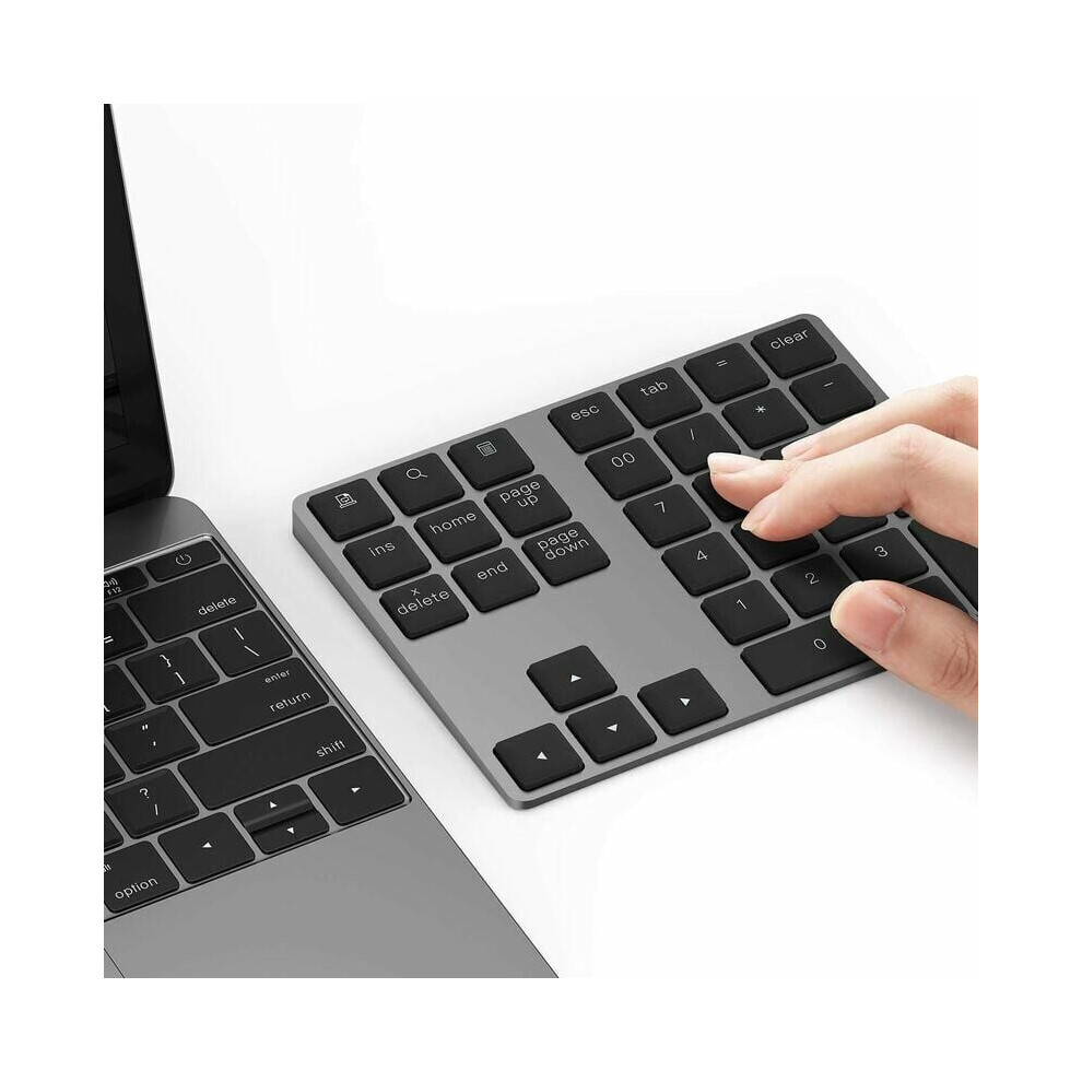 Bluetooth Number Pad, Rechargeable Battery-Equipped Wireless Numeric Keypad With Portable Design And Ergonomic Tilt 9128293056267