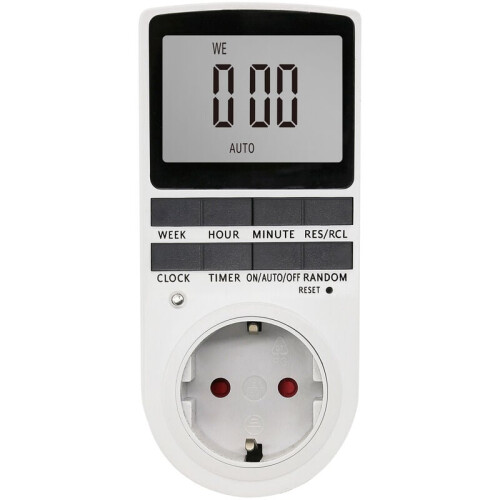 Energy Saving Intelligent Electronic Timing Switch, Digital Timer Switch with Automatic On Off Control, Large Lcd Display