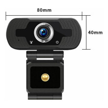 Webcam HD 1080p, câmera web Full HD para streaming em PC com microfone com cancelamento de ruído e tampa de privacidade, posicionamento flexível