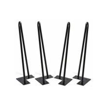 Industrial Hairpin Legs, 30cm/12in Forged Steel Mid-Century Modern Design for Coffee Table, Low Cabinet, Versatile Application and Durable