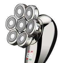 Elektrischer Rasierer für Herren, ergonomisch geformter Griff für besseren Halt, 7D-rotierende Scherköpfe für eine sanfte Rasur,