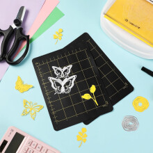 Spacers 5.9x7.8In Magnetic Spacers with Card Size Grid Die Cutting Machine Accessories Black Embossing Machine Die Pads