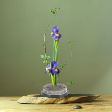 Round Flower Kenzan Holder, Stainless Steel, 547 Needles, 11.2cm