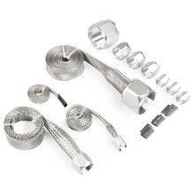 Modified Oil Pipe Braided Mesh Belt Kit Vacuum Fuel Radiator Heater Hose 8092