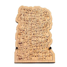 Cadeau Schattige Honderd Katten Puzzel Cartoon Houten Legpuzzel Grappige Dieren Puzzel Kinderen