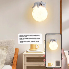 Dimmable Hardwired Modern LED Wall Light Kids Bedroom Wall Mounted Lamp for Living Room Hallway Restaurant White,A