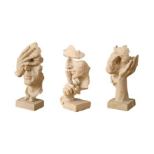 Estátua Abstrata Resina Ornamentos de Mesa Escultura Miniatura Estatuetas Rosto Personagem Nórdico Arte Artesanato Escritório Casa B